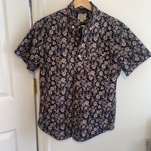 J. Crew slim fit untucked stretch short sleeve casual dress shirt